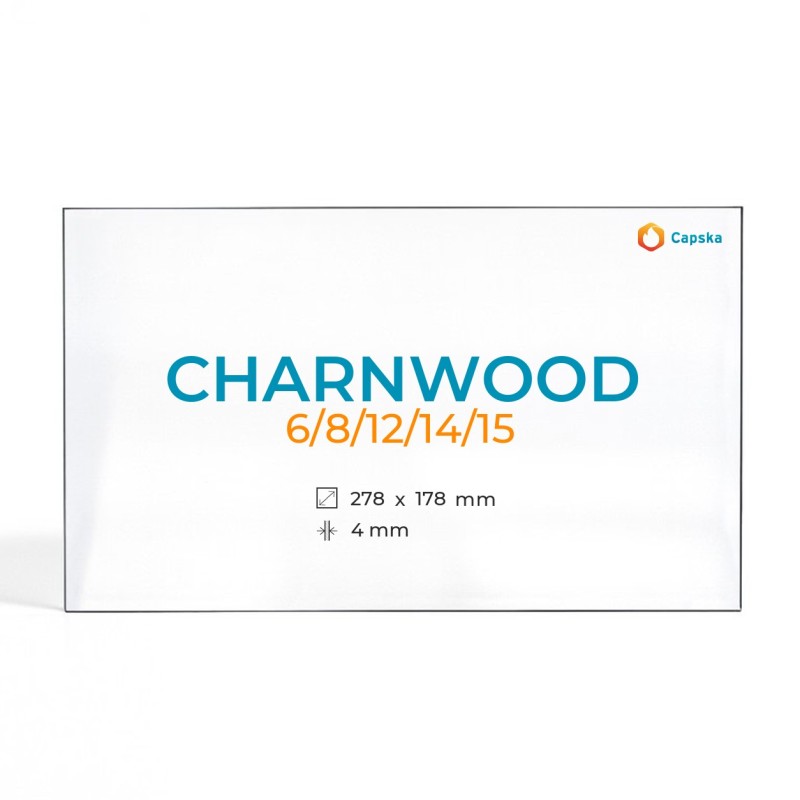 Vidre Rectangle Charnwood 6/8/12/14/15 per Estufa de Llenya