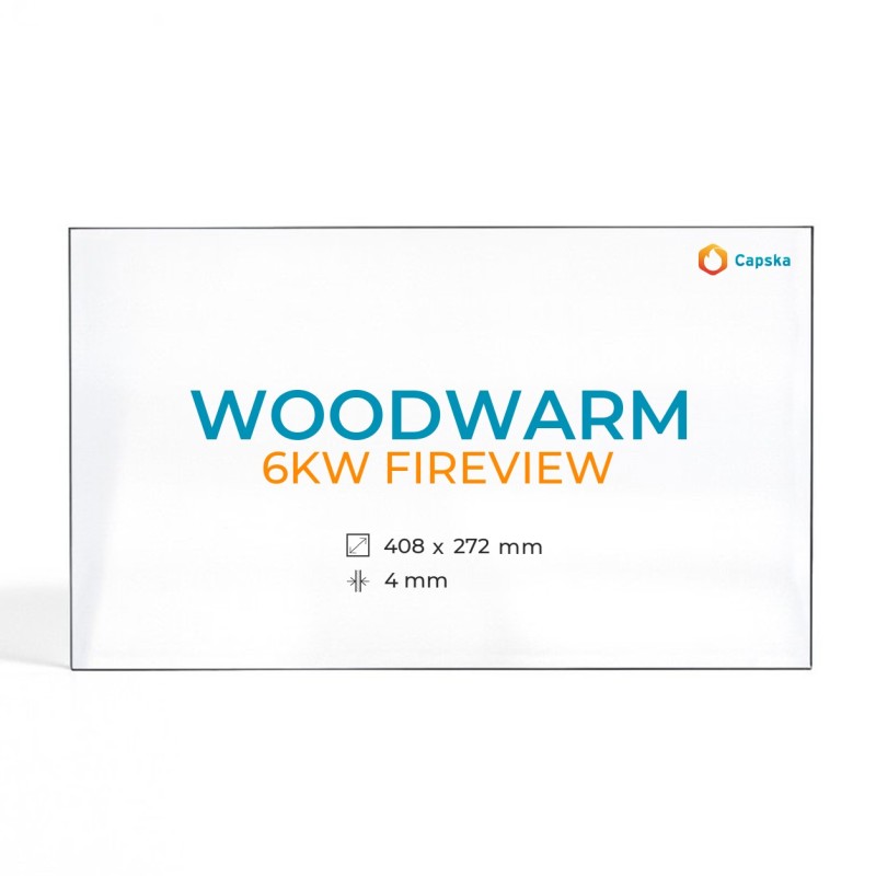 Cristal Woodwarm 6KW FIREVIEW - Vidrio Rectángulo para estufa de leña