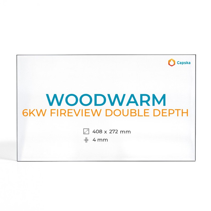 Vidre per estufa de llenya Woodwarm 6KW FIREVIEW DOUBLE DEPTH