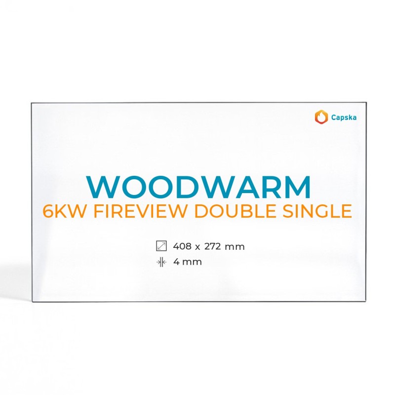 Cristal Woodwarm 6KW FIREVIEW DOUBLE SINGLE - Vidrio Rectángulo para Estufa de Leña