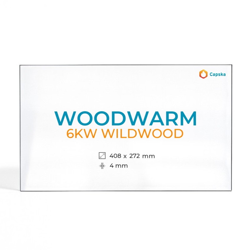 Cristal Woodwarm 6KW WILDWOOD - Vidrio Rectángulo para estufa de leña