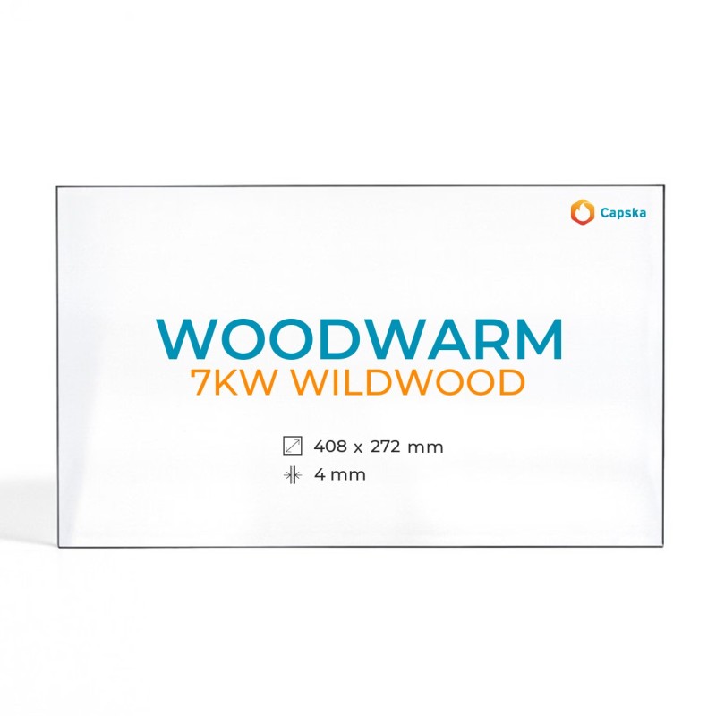 Cristall Woodwarm 7KW WILDWOOD - Vidre Rectangle per estufa de llenya