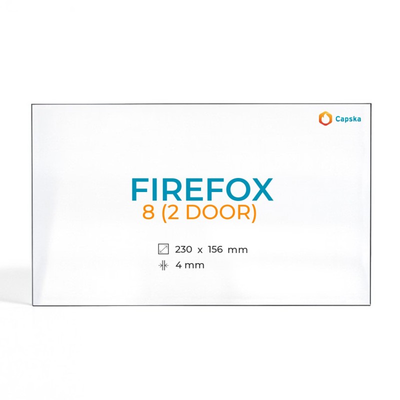 Cristal Firefox 8 Dos Puertas -Vidrio Recto de Repuesto - Capska