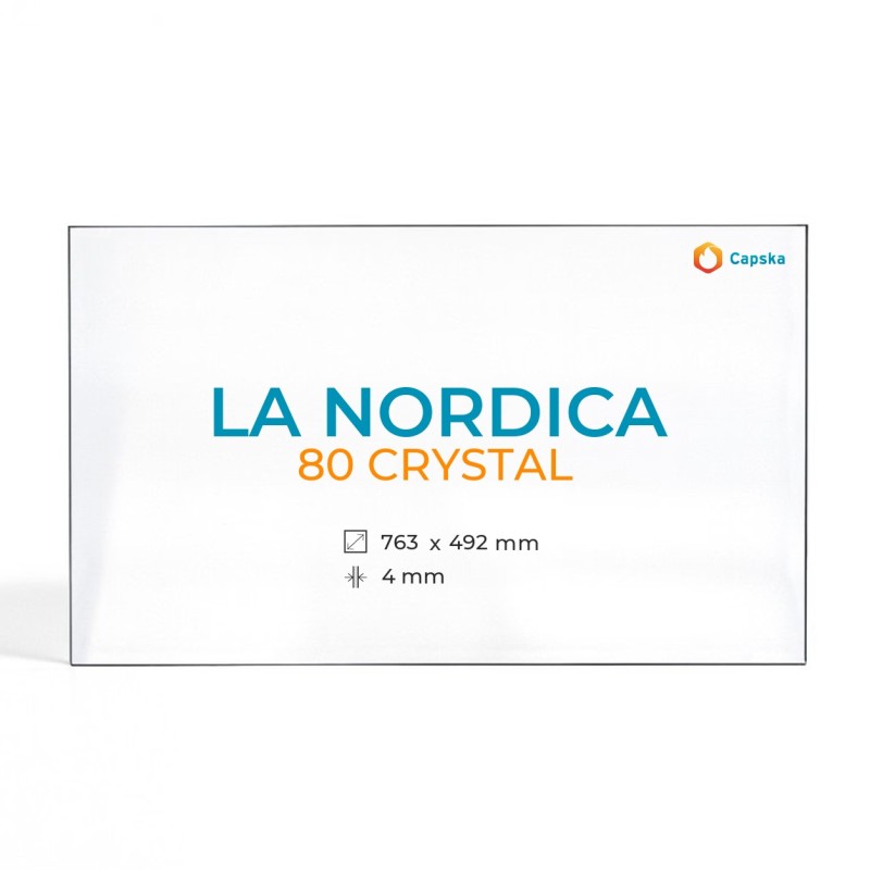 Cristal La Nordica 80 CRYSTAL - Vidrio para inserto de chimenea