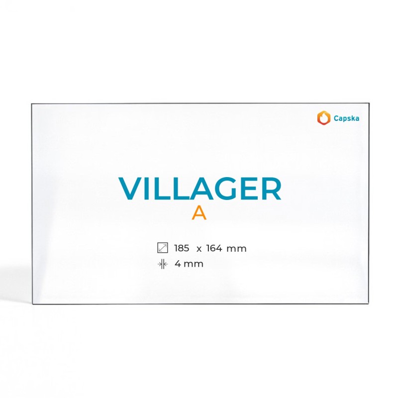 Cristall Villager A - Vidre Rectangle per estufa de llenya