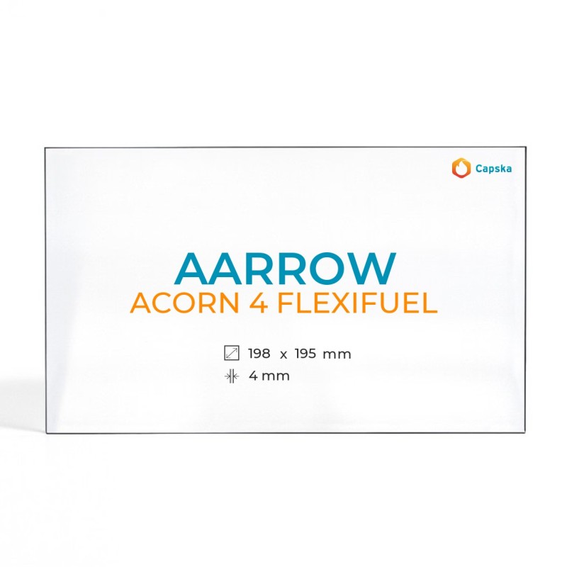Cristal Aarrow ACORN 4 FLEXIFUEL - Vidrio Rectángulo para estufa de leña