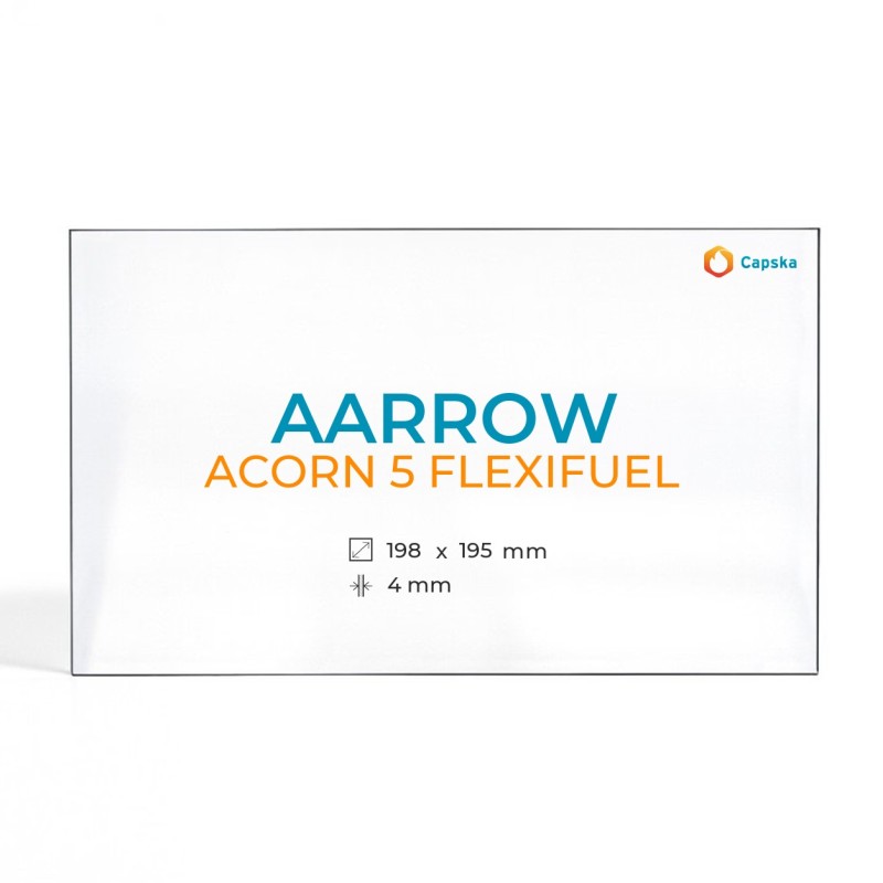 Cristal Aarrow ACORN 5 FLEXIFUEL - Vidrio Rectángulo para estufa de leña