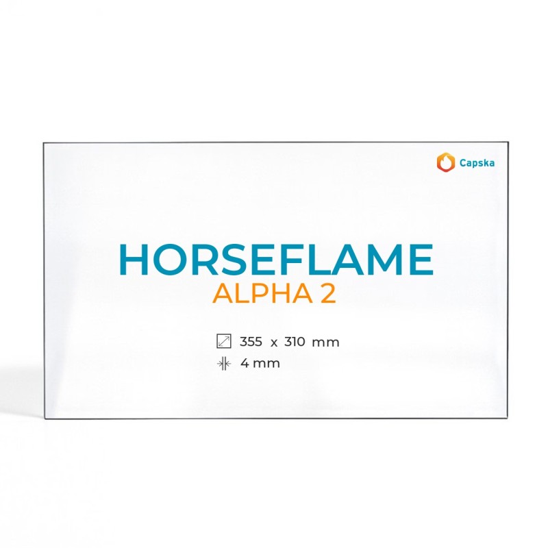 Cristal Horseflame ALPHA 2 - Vidrio Rectángulo resistente a 760°C