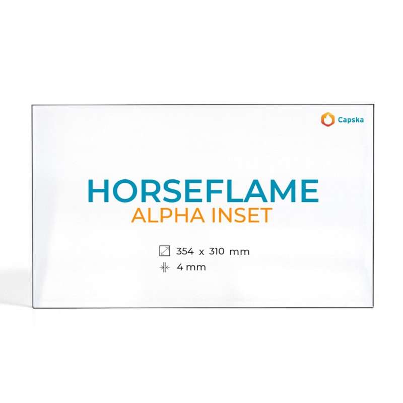 Cristall Horseflame ALPHA INSET - Vidre Rectangle per estufa de llenya