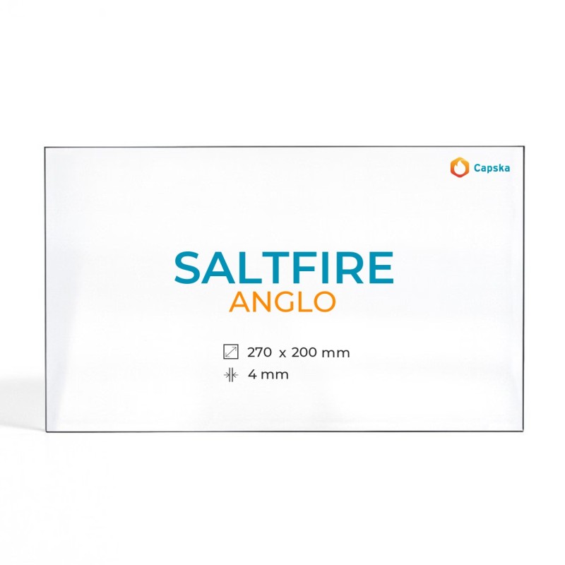 Cristal Saltfire ANGLO - Vidrio Rectángulo para estufa de leña
