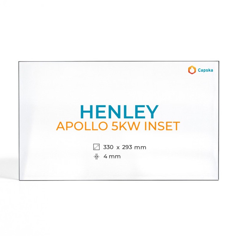 Cristal Henley APOLLO 5KW INSET - Vidrio Rectángulo para estufa de leña