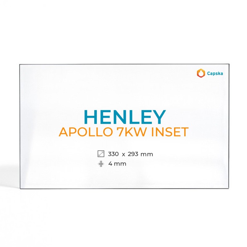 Vidre rectangular per estufa de llenya Henley APOLLO 7KW INSET