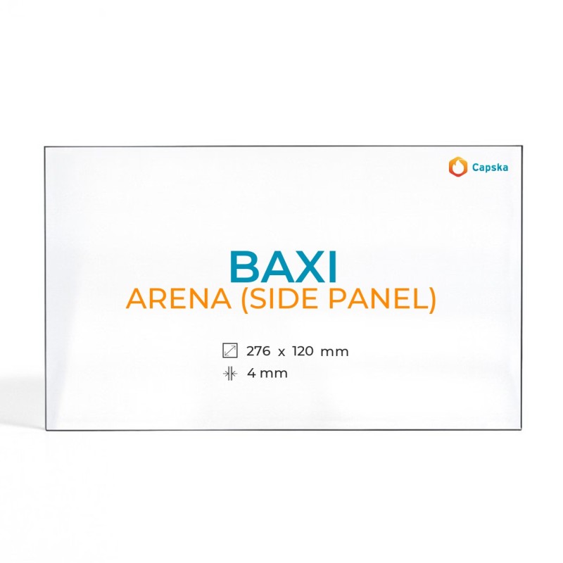 Cristal Baxi ARENA (SIDE PANEL) - Vidrio Rectángulo para estufa de leña