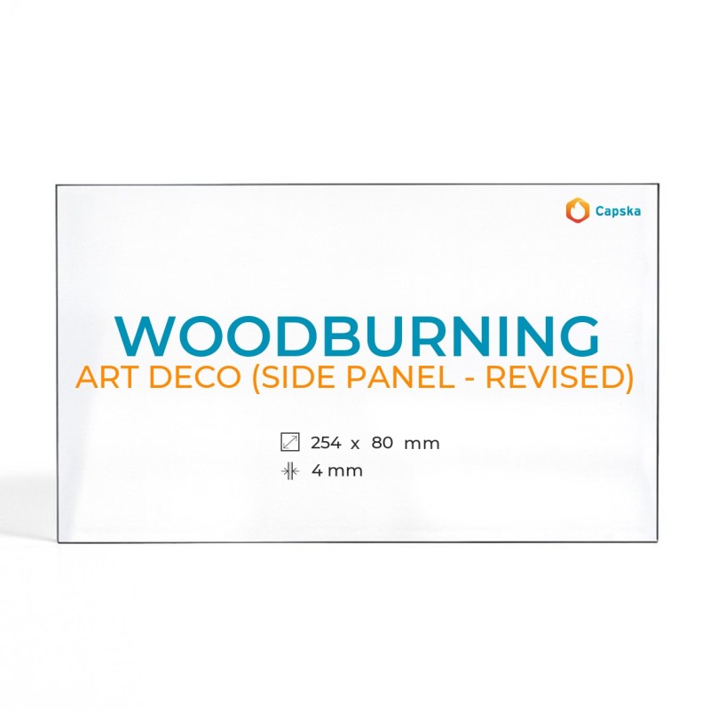 Vidre Rectangle per estufa de llenya Woodburning ART DECO