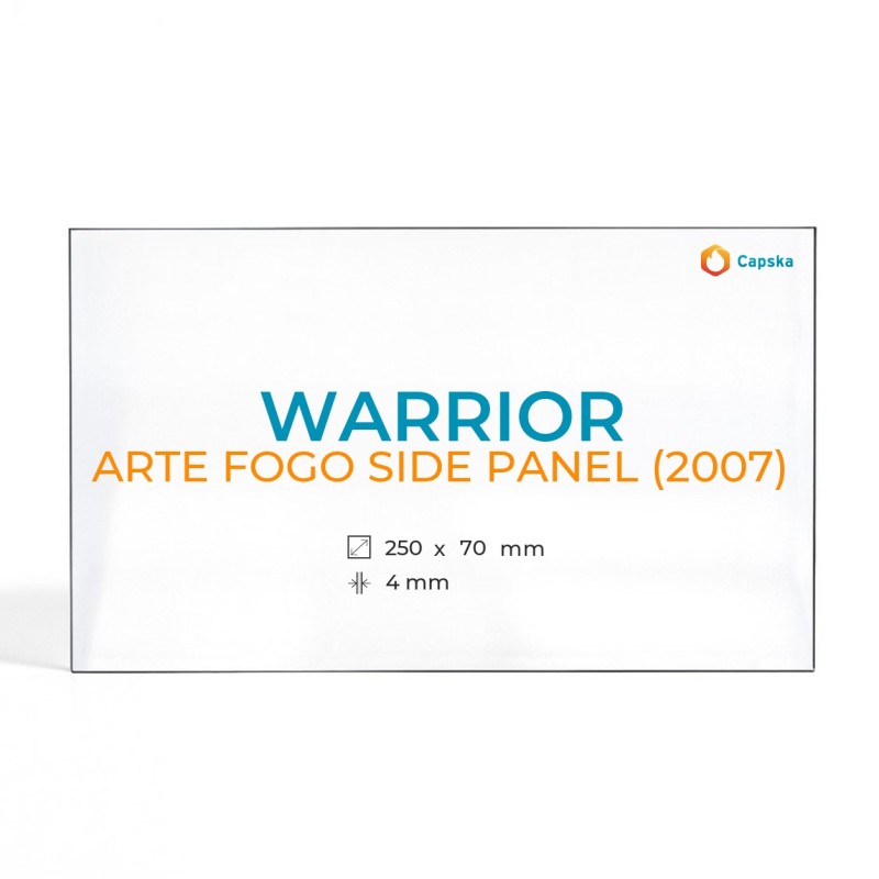 Cristal Warrior ARTE FOGO SIDE PANEL (2007) - Vidrio para estufa de leña