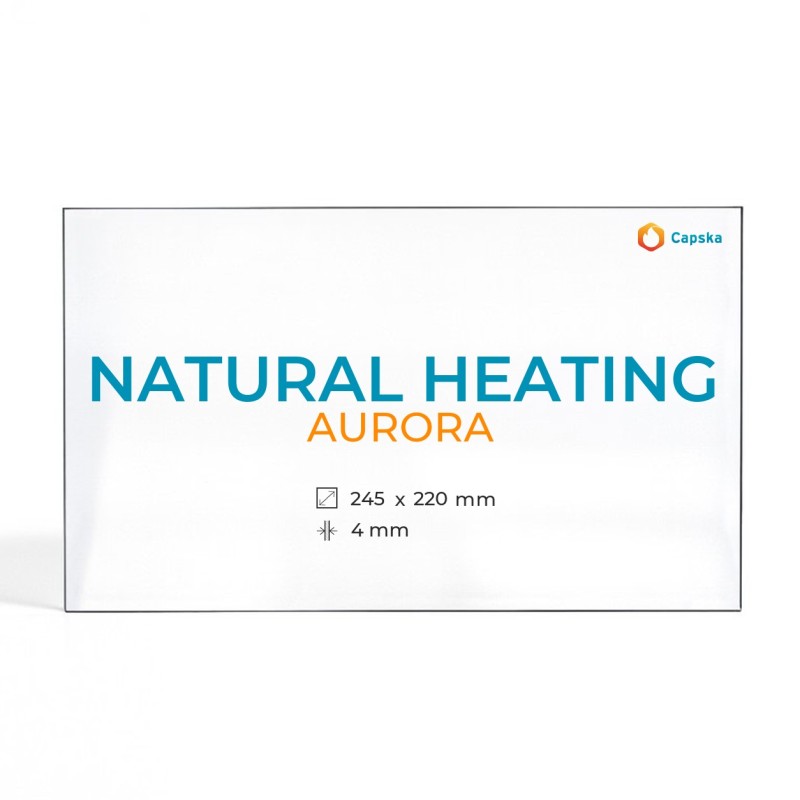 Cristall Natural Heating AURORA - Vidre Rectangle per estufa de llenya
