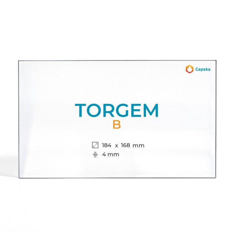 Cristal Torgem B - Vidrio Rectángulo para estufa de leña