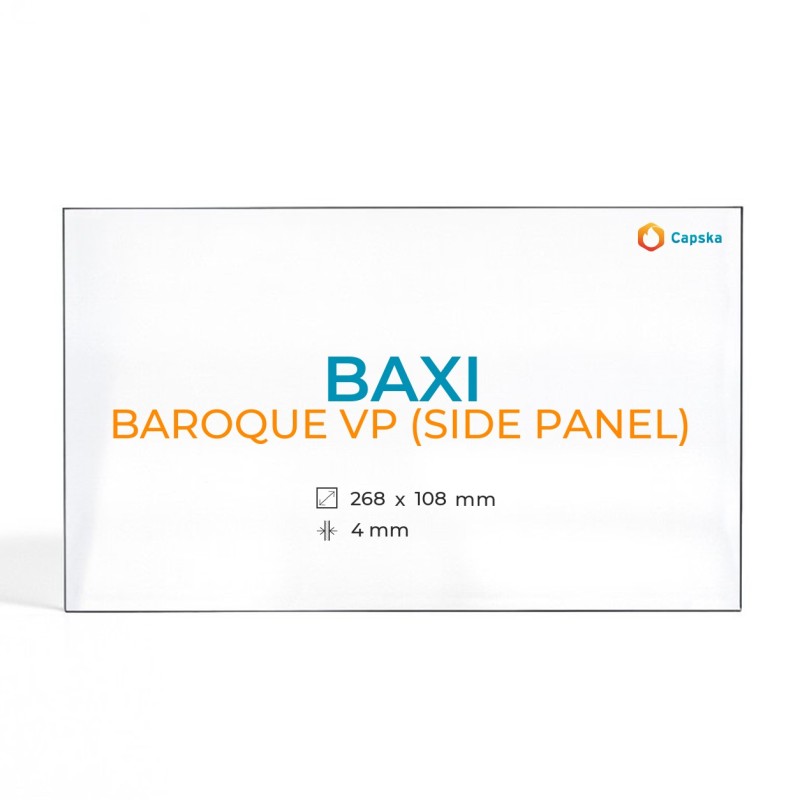 Cristall Baxi BAROQUE VP (SIDE PANEL) - Vidre Rectangle per estufa de llenya