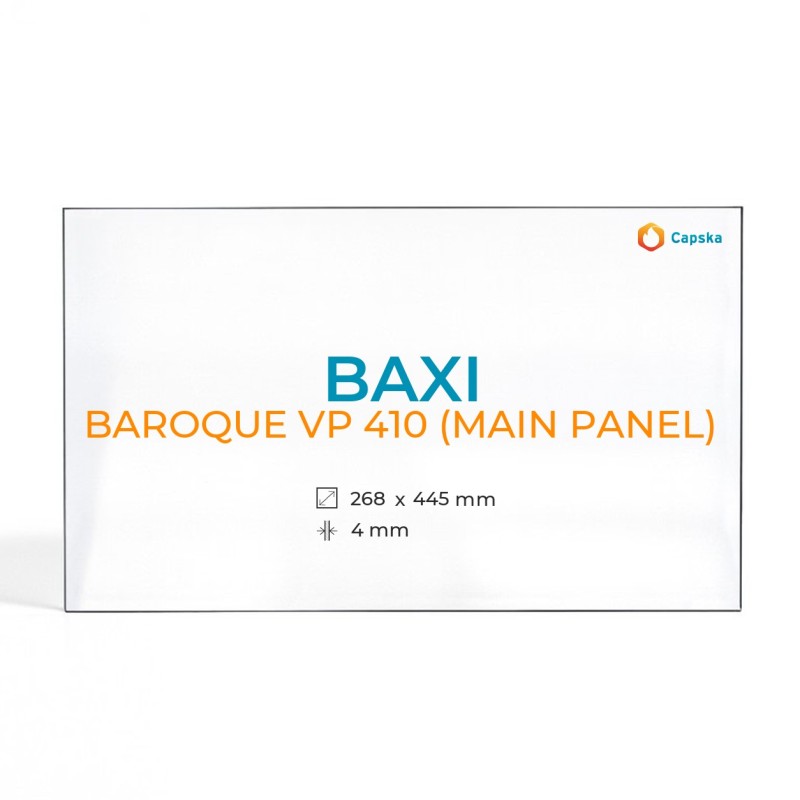 Cristal Baxi BAROQUE VP 410 - Vidrio para estufa de leña