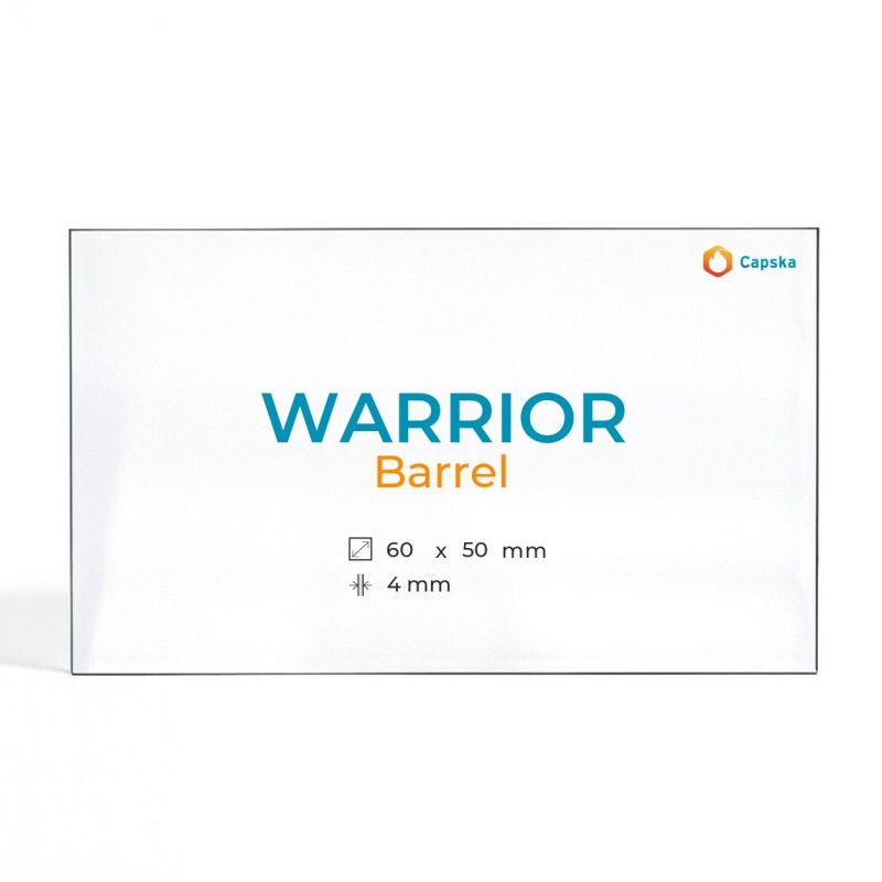 Cristal Warrior BARREL - Vidrio Rectángulo para estufa de leña