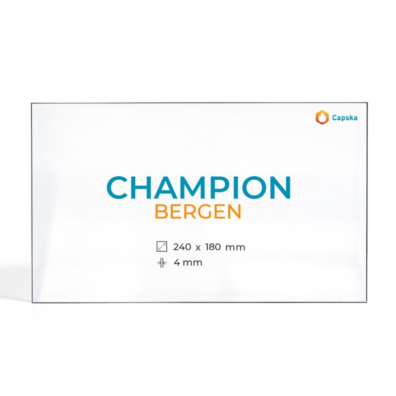 Cristall Champion BERGEN - Vidre Rectangle per estufa de llenya