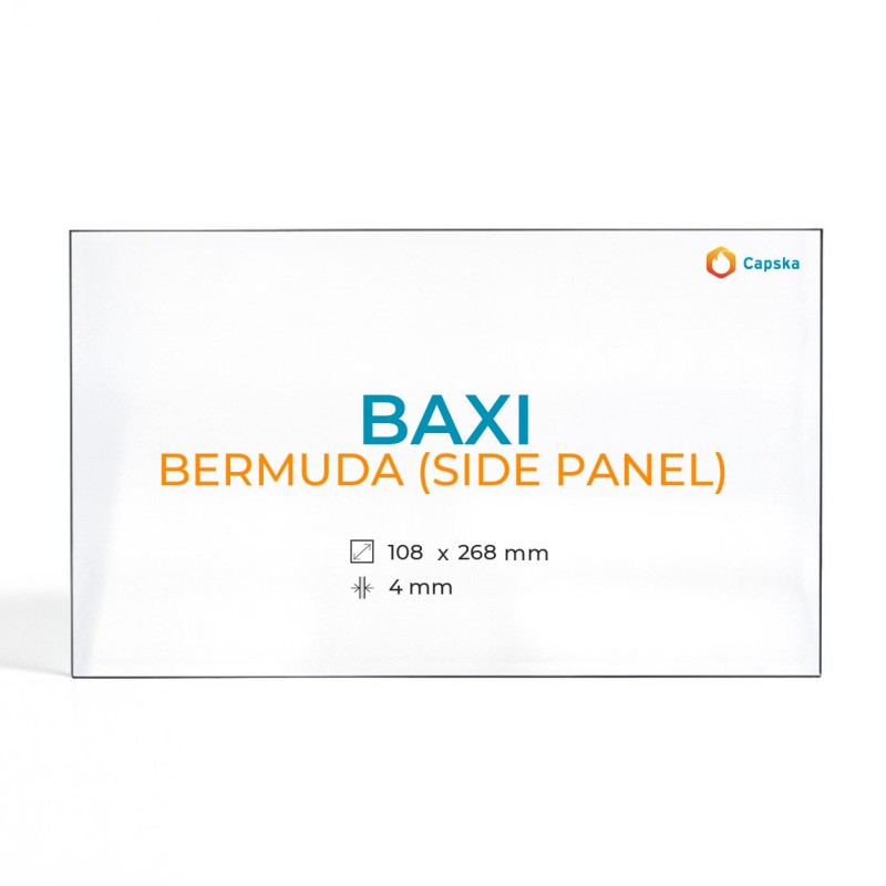 Cristall Baxi BERMUDA (SIDE PANEL) - Vidre Rectangle per estufa de llenya