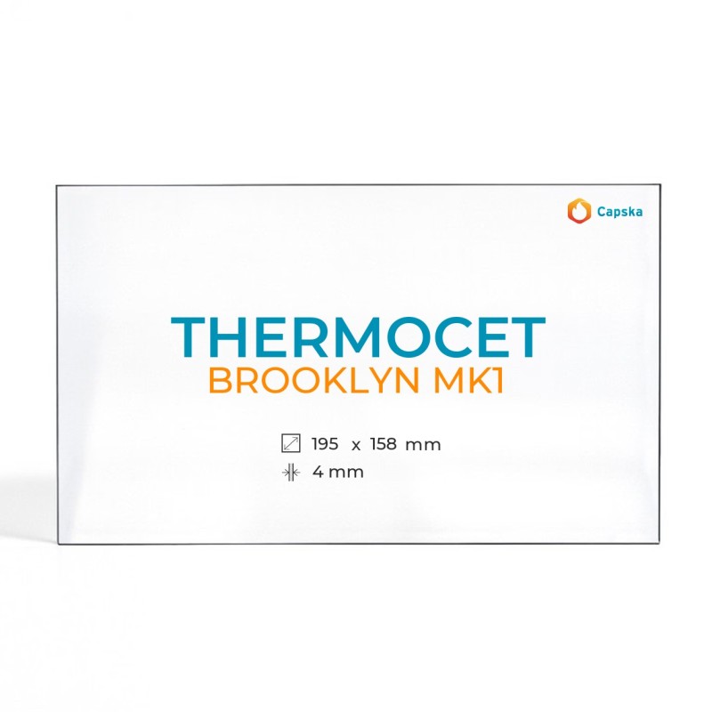Cristal Thermocet BROOKLYN MK1 - Vidrio Rectángulo para estufa de leña