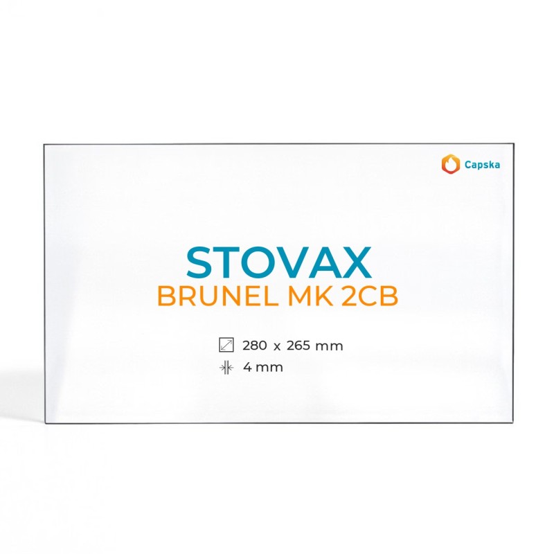 Cristal Stovax BRUNEL MK 2CB - Vidrio Rectángulo para estufa de leña