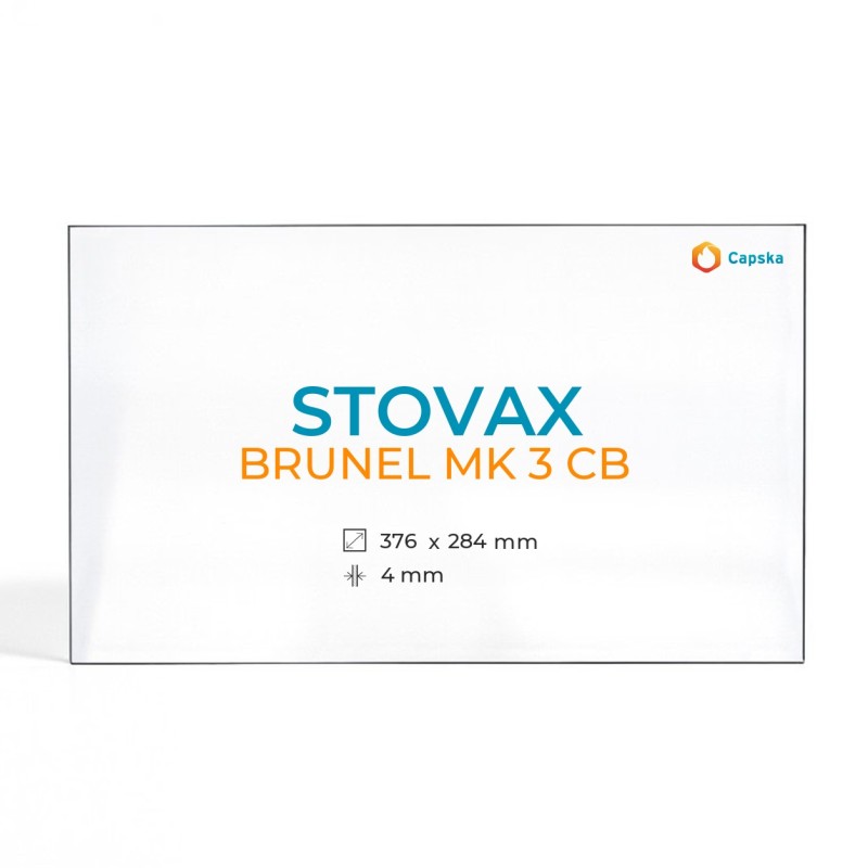 Vidre Stovax BRUNEL MK 3 CB - Rectangle 376x284x4mm