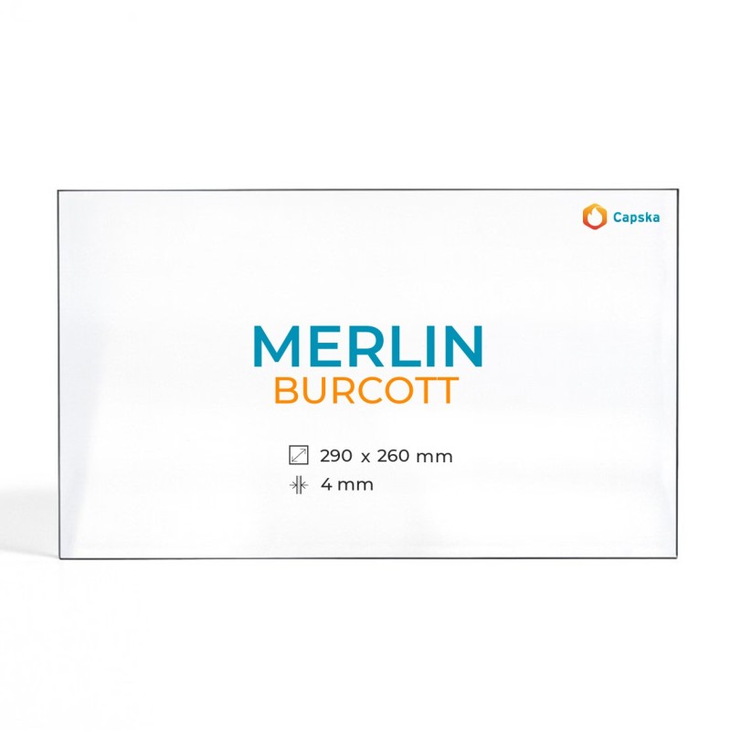 Vidre Rectangle per Estufa de Llenya - Cristall Merlin BURCOTT