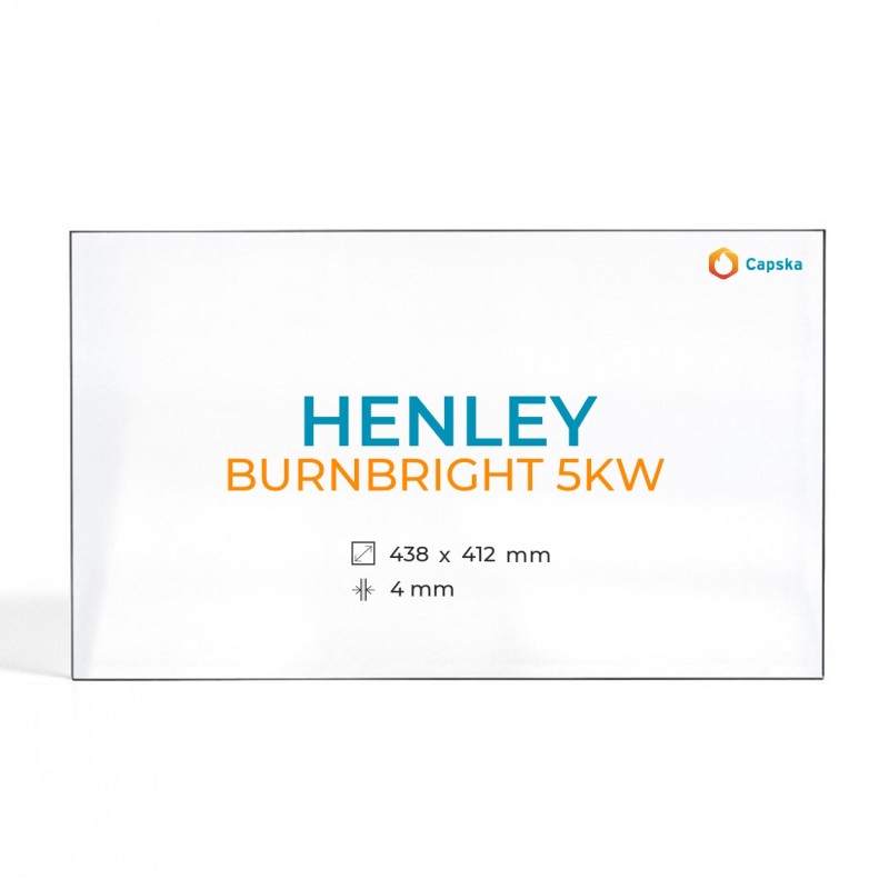 Cristall Henley BURNBRIGHT 5KW - Vidre Rectangle per estufa de llenya