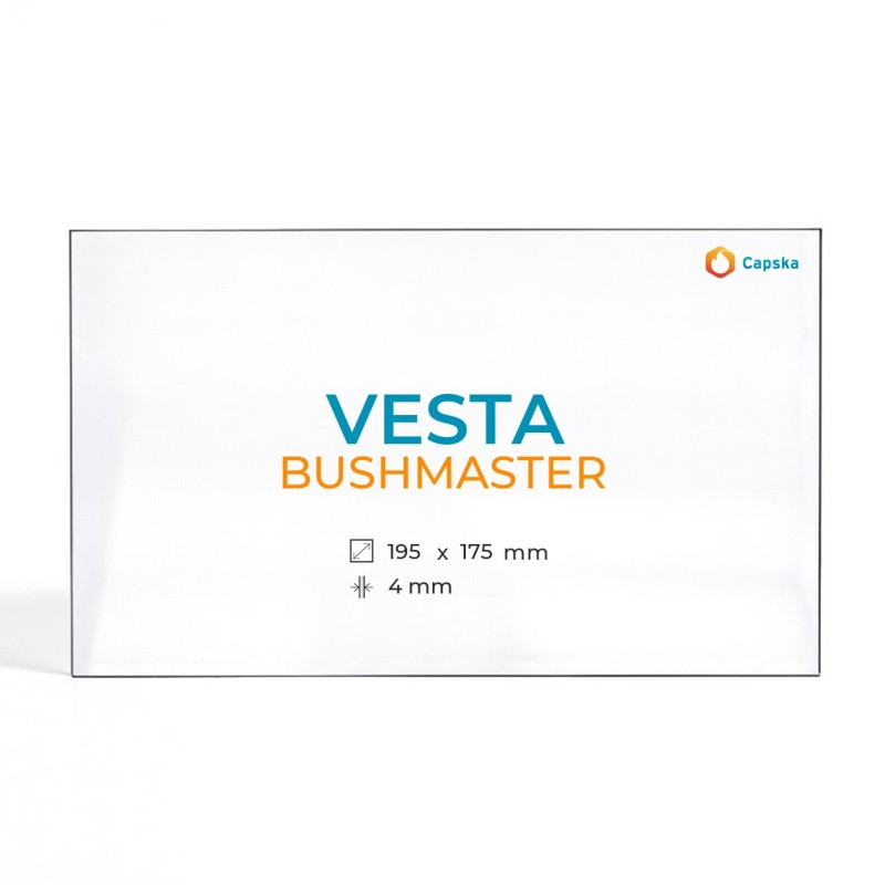 Cristall Vesta BUSHMASTER - Vidre Rectangle per estufa de llenya