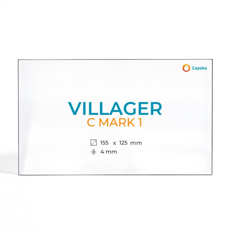 Cristal Villager C MARK 1 - Vidrio Rectángulo para estufa de leña