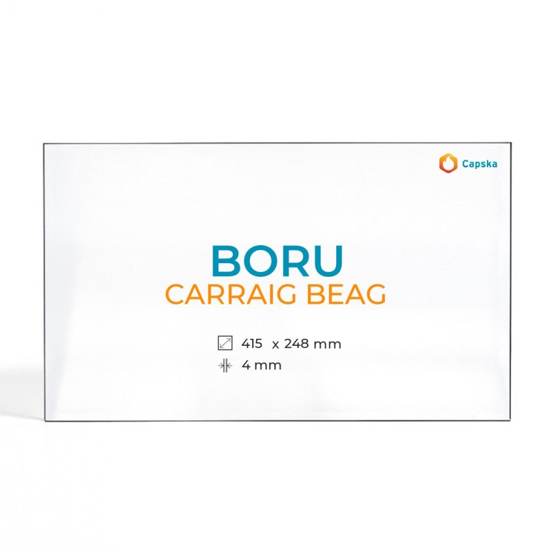 Vidrio para estufa de leña BORU CARRAIG BEAG - Rectángulo