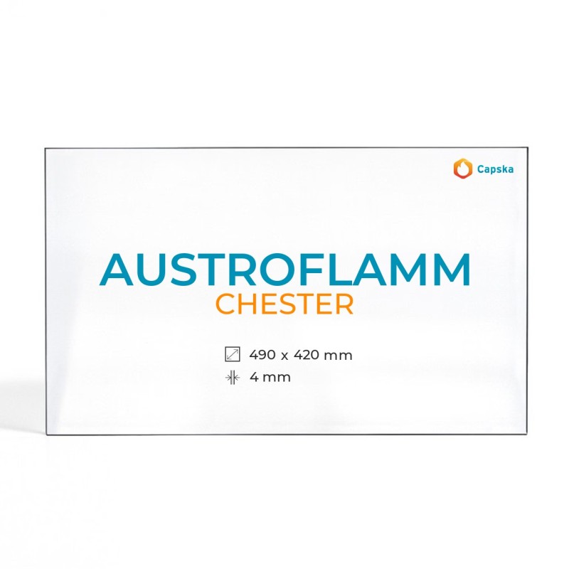 Cristal Austroflamm CHESTER - Vidrio Rectángulo para estufa de leña