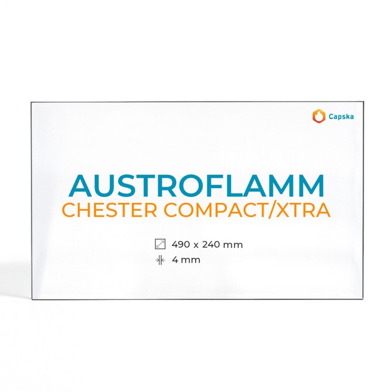 Cristall Austroflamm CHESTER COMPACT/XTRA - Vidre Rectangle per estufa de llenya