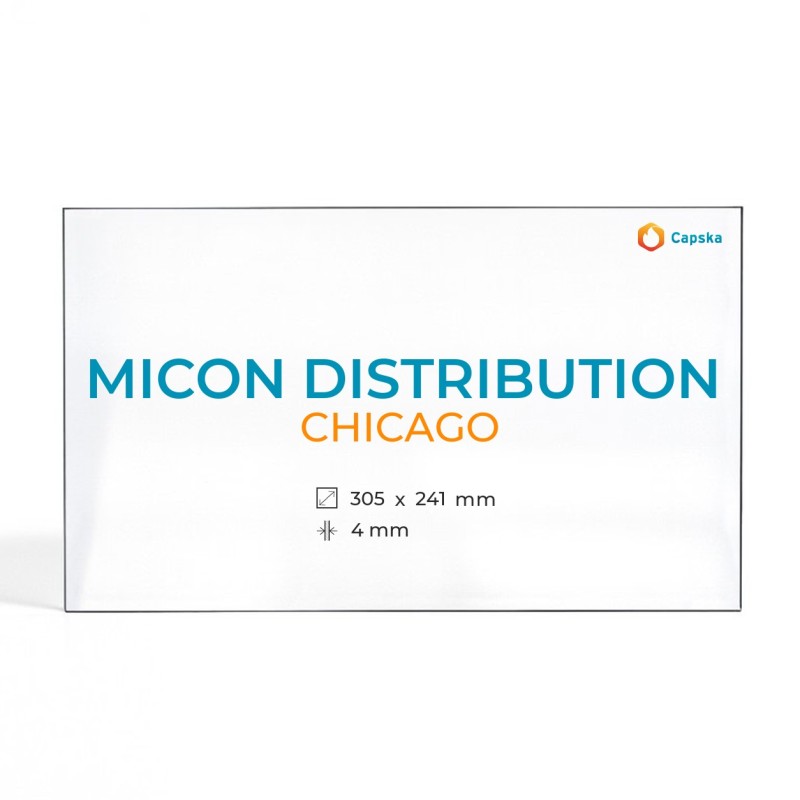 Vidre Rectangle per Estufa de Llenya Micon Distribution CHICAGO