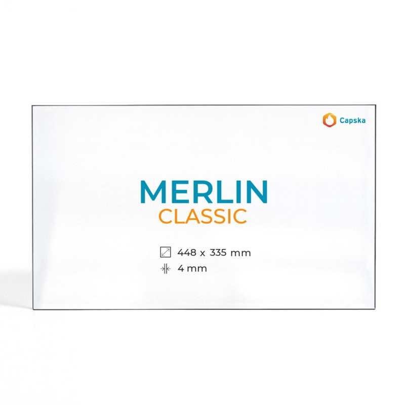 Cristal Merlin CLASSIC - Vidrio Rectángulo para estufa de leña