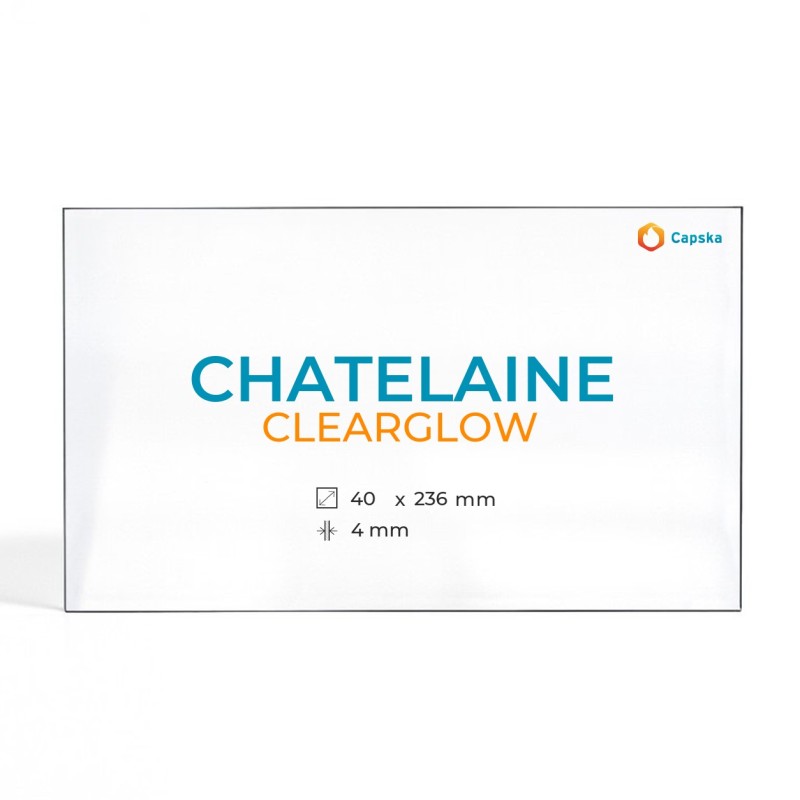 Cristall Chatelaine CLEARGLOW - Vidre Rectangle per estufa de llenya