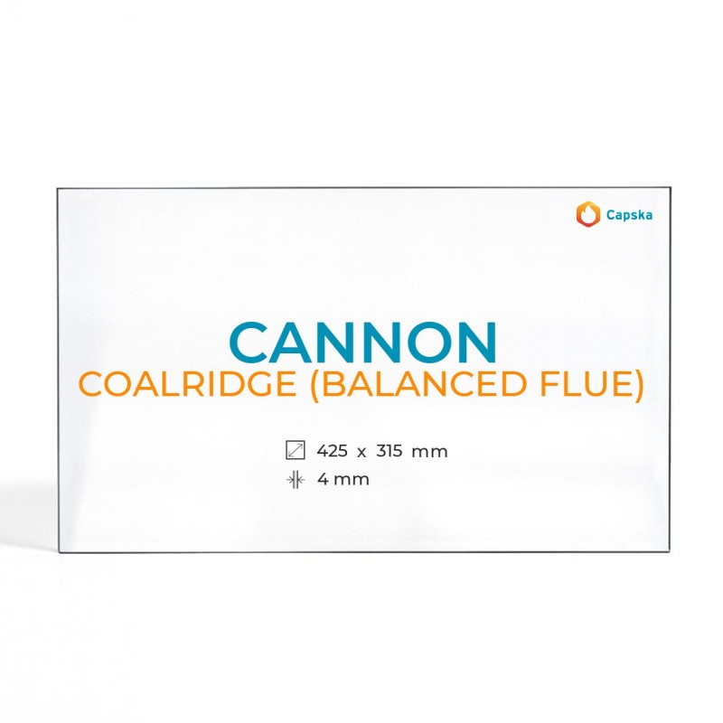 Vidre Rectangle per Estufa de Llenya Cannon Coalridge - 425x315x4 mm