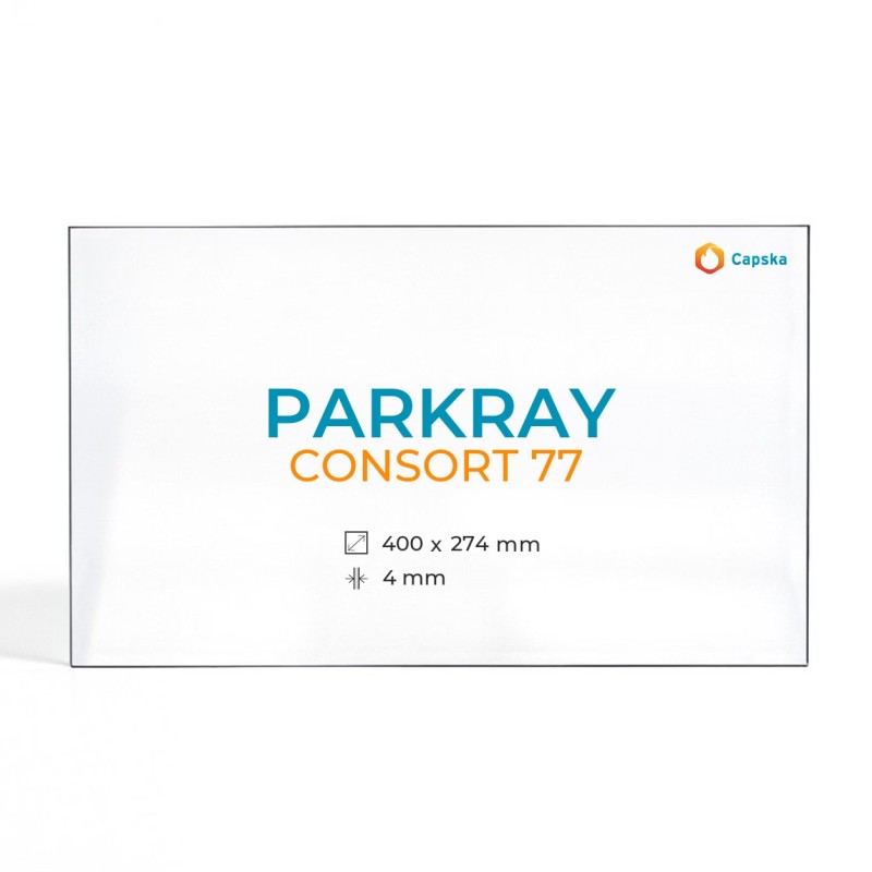 Cristal Parkray CONSORT 77 - Vidrio Rectángulo para estufa de leña