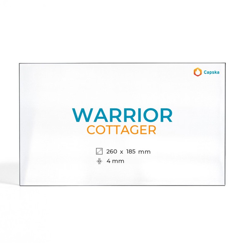 Vidre Rectangle per Estufa de Llenya | Warrior Cottager 260x185x4mm