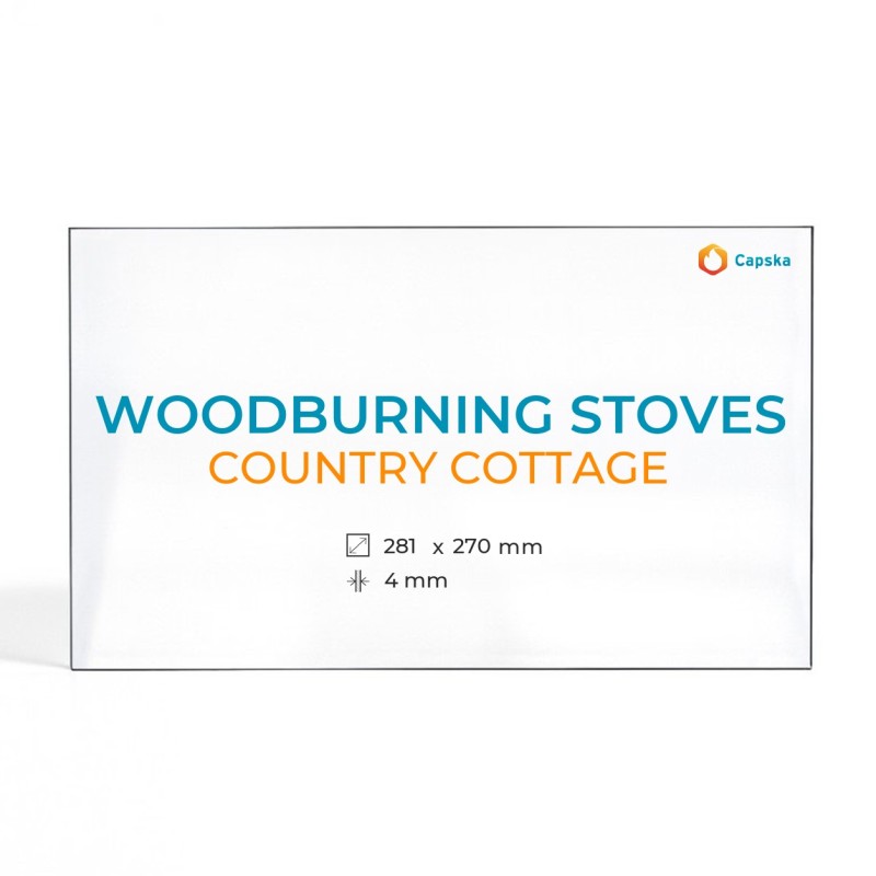 Vidre Rectangle per estufa de llenya - Woodburning Stoves COUNTRY COTTAGE