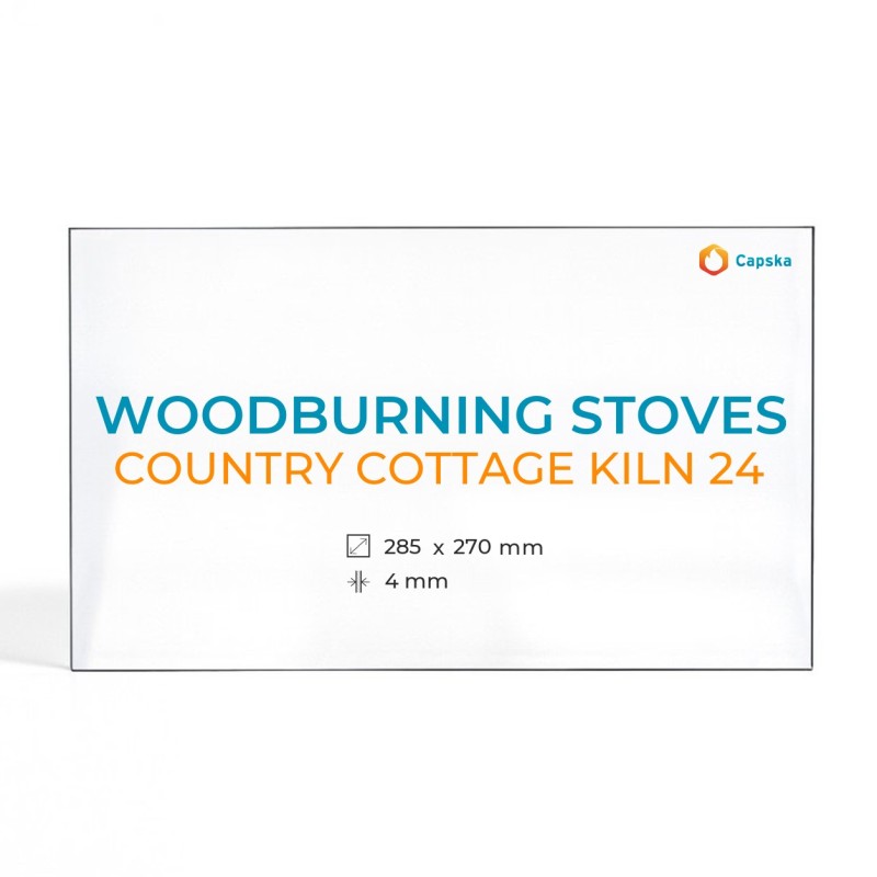 Vidre Rectangle per Estufa de Llenya - Woodburning Stoves COUNTRY COTTAGE KILN 24