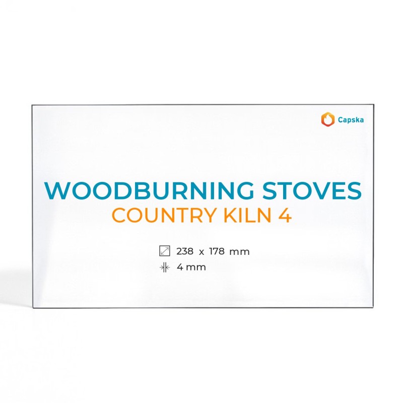 Vidre Rectangle per estufa de llenya - Woodburning Stoves COUNTRY KILN 4