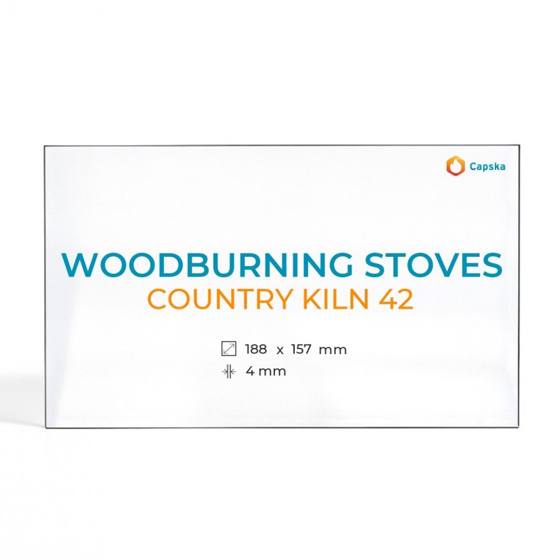 Cristal Woodburning Stoves COUNTRY KILN 42 - Vidrio rectangular para estufa de leña