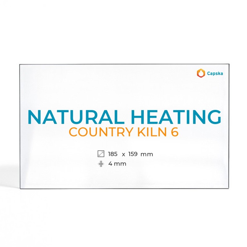 Cristall Natural Heating COUNTRY KILN 6 - Vidre Rectangle per estufa de llenya