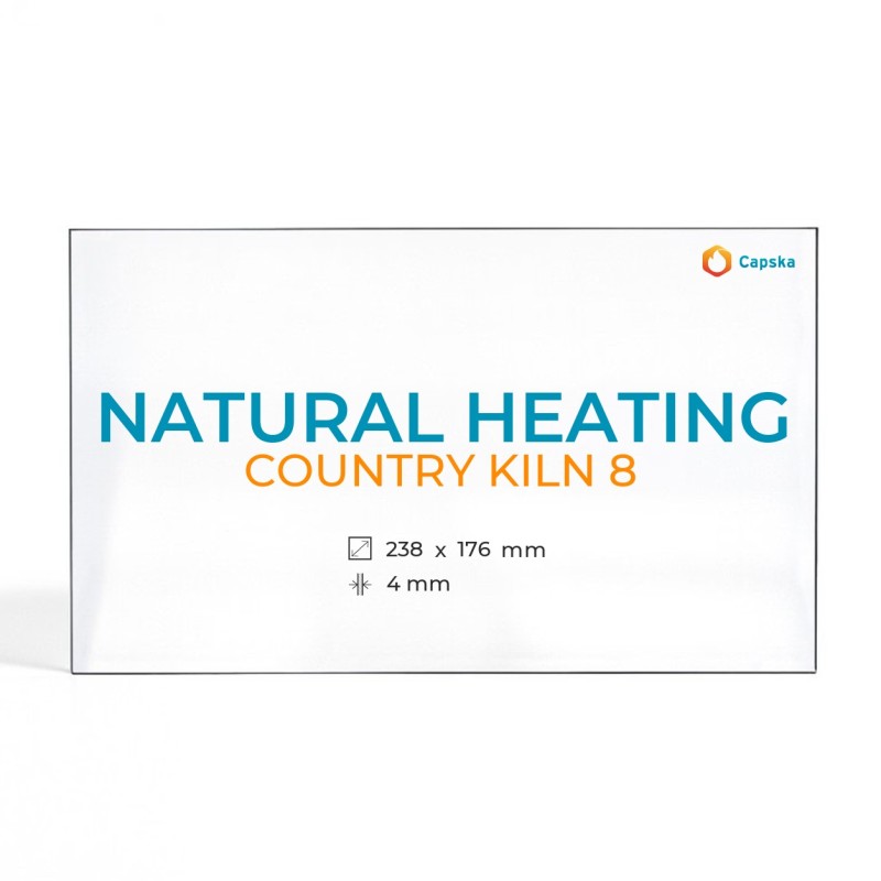 Cristall Natural Heating COUNTRY KILN 8 - Vidre Rectangle per estufa de llenya