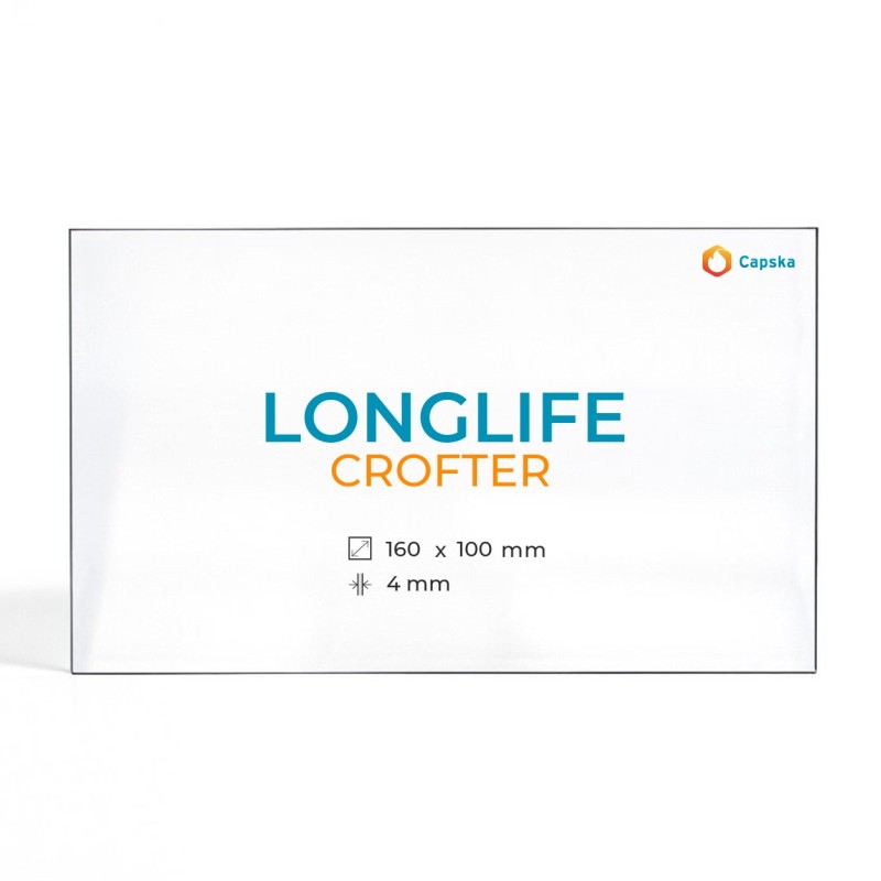 Cristall Longlife CROFTER - Vidre Rectangle per estufa de llenya