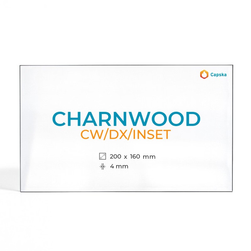 Cristall Charnwood CW/DX/INSET - Vidre Rectangle per estufa de llenya